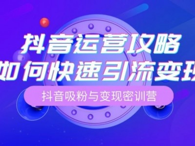 抖音吸粉與變現(xiàn)密訓營